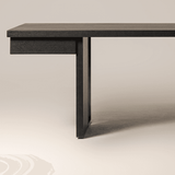 Modern Computer Desk with Off-Center Drawer and Side Panel