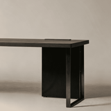 Modern Computer Desk with Off-Center Drawer and Side Panel