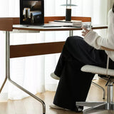 Modern Computer Desk with Tubular Metal Legs