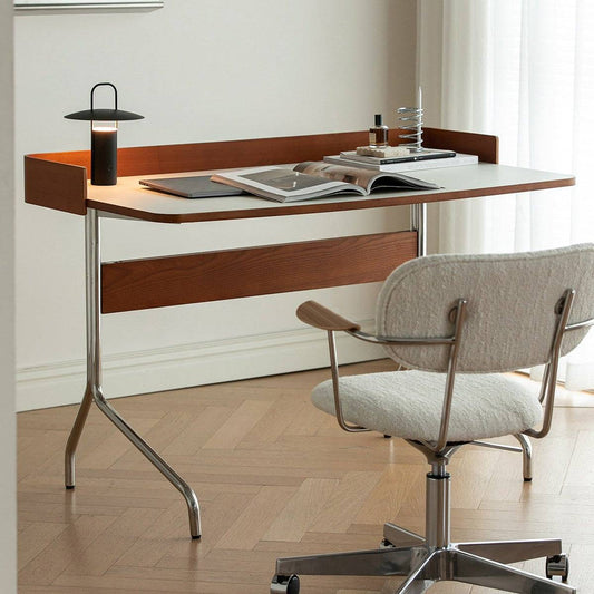 Modern Computer Desk with Tubular Metal Legs