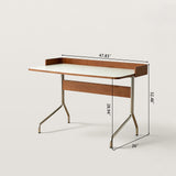 Modern Computer Desk with Tubular Metal Legs