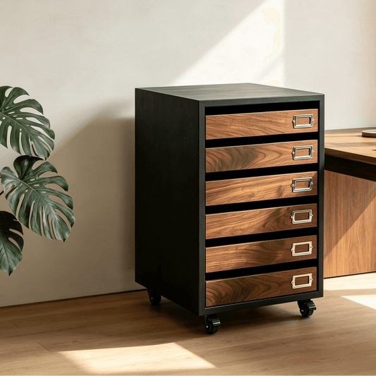 Mobile File Cabinet with Multiple Drawers for Home Office