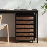 Mobile File Cabinet with Multiple Drawers for Home Office