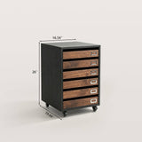 Mobile File Cabinet with Multiple Drawers for Home Office