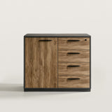 Locking File Cabinet with Side Cabinet and Drawers