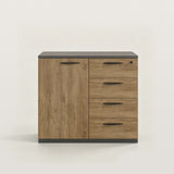 Locking File Cabinet with Side Cabinet and Drawers