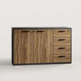 Locking File Cabinet with Side Cabinet and Drawers
