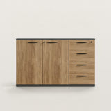 Locking File Cabinet with Side Cabinet and Drawers