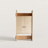 Modern Wardrobe with Textured Doors and Top Open Shelf