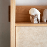 Modern Wardrobe with Textured Doors and Top Open Shelf