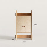 Modern Wardrobe with Textured Doors and Top Open Shelf