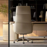High-Back Executive Office Chair with Metal Base