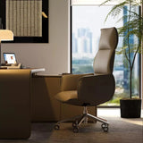 High-Back Executive Office Chair with Metal Base