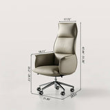 High-Back Executive Office Chair with Metal Base