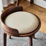 Mid-Century Modern Makeup Vanity with Leather Drawers