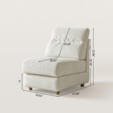 Modern Lounge Sofa with Detachable Legs for Floor Tatami Mode