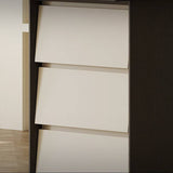 Modern Asymmetrical Computer Desk with Sleek Metal Legs