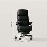 High-Back Executive Office Chair with Metal Base and Wheels