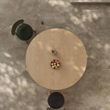 Round Dining Table with Stone Textured Pedestal