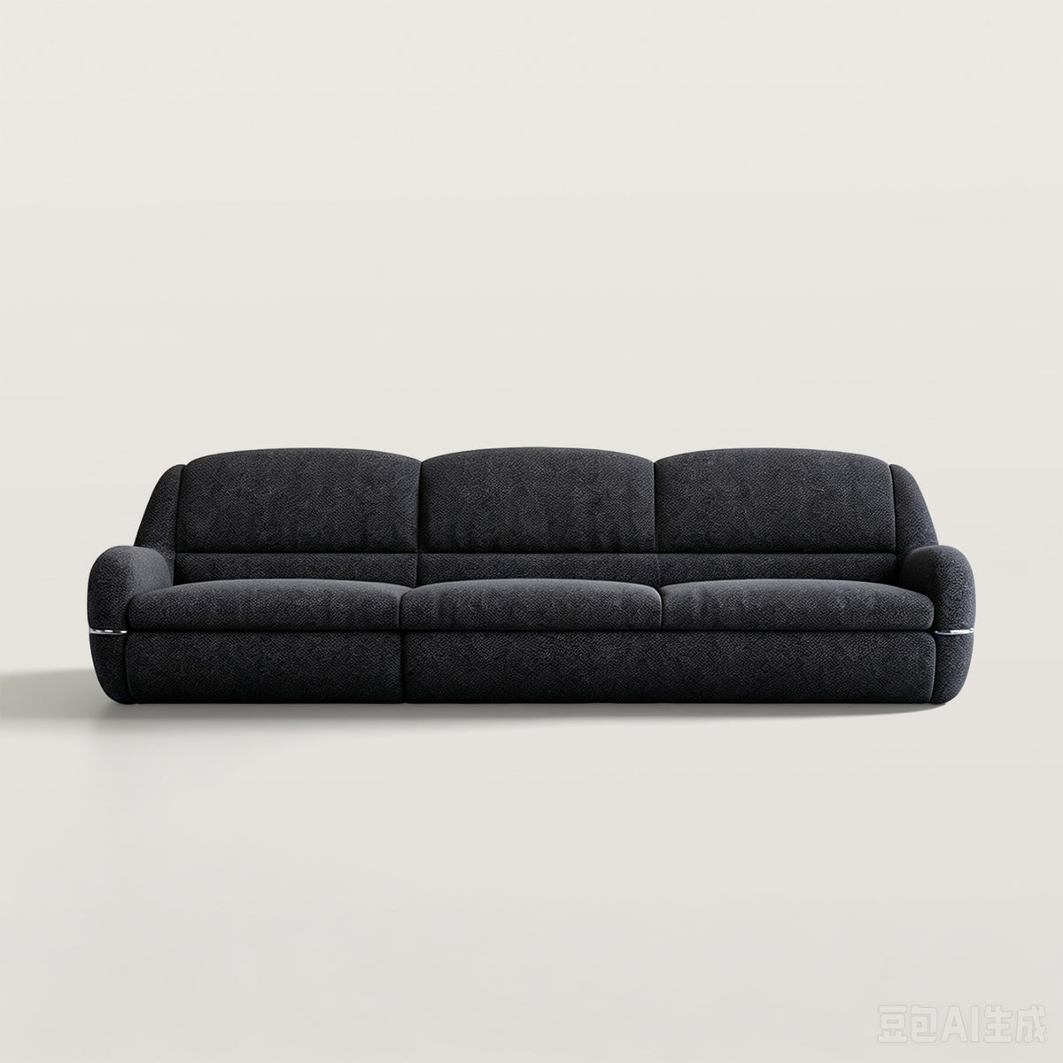 Modern Sofa with Stainless Steel Trim for Living Room