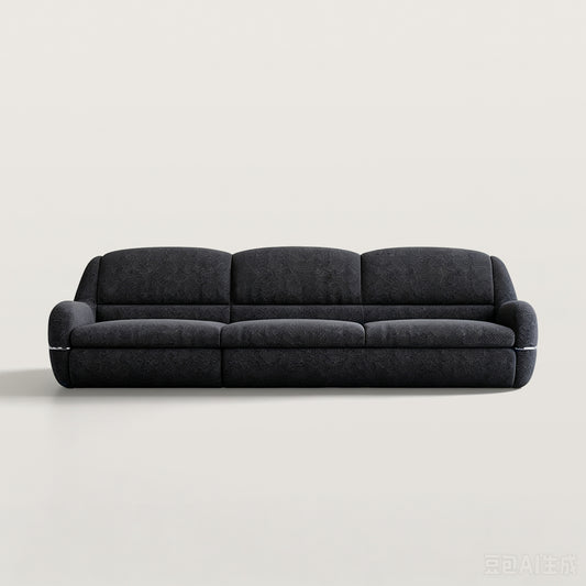 Modern Sofa with Stainless Steel Trim for Living Room