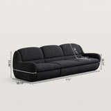 Modern Sofa with Stainless Steel Trim for Living Room