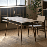 Modern Two-Tier Desk with Cable Management and Tapered Legs