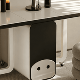 Modern Extendable Dining Table with Wheels