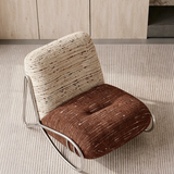 Modern Textured Accent Chair with Metal Frame