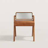 Mid-Century Makeup Vanity Desk with A-Frame Legs and Drawer