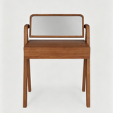 Mid-Century Makeup Vanity Desk with A-Frame Legs and Drawer