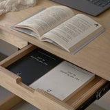 Modern Computer Desk with 2 Drawers and Metal T-Legs