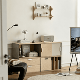 Modular Storage Cabinet with Drawers and Shelves