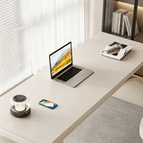 Modern Office Desk with Drawers and Sculptural Stacked Base