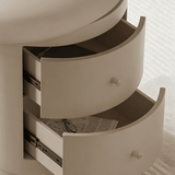 Modern Computer Desk with Curved Top and Tulip Base