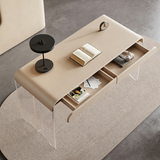 Modern Office Desk with Acrylic Legs and Drawers
