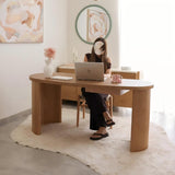 Organic Office Desk with Curved Legs for Home Office