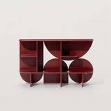 Geometric Storage Cabinet with Open Shelves