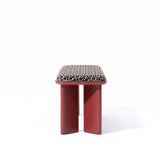 Leopard Print Bench with Block Legs for Entryway