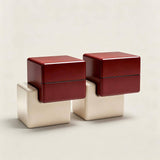 Modern Asymmetrical Nightstand with 2 Drawers