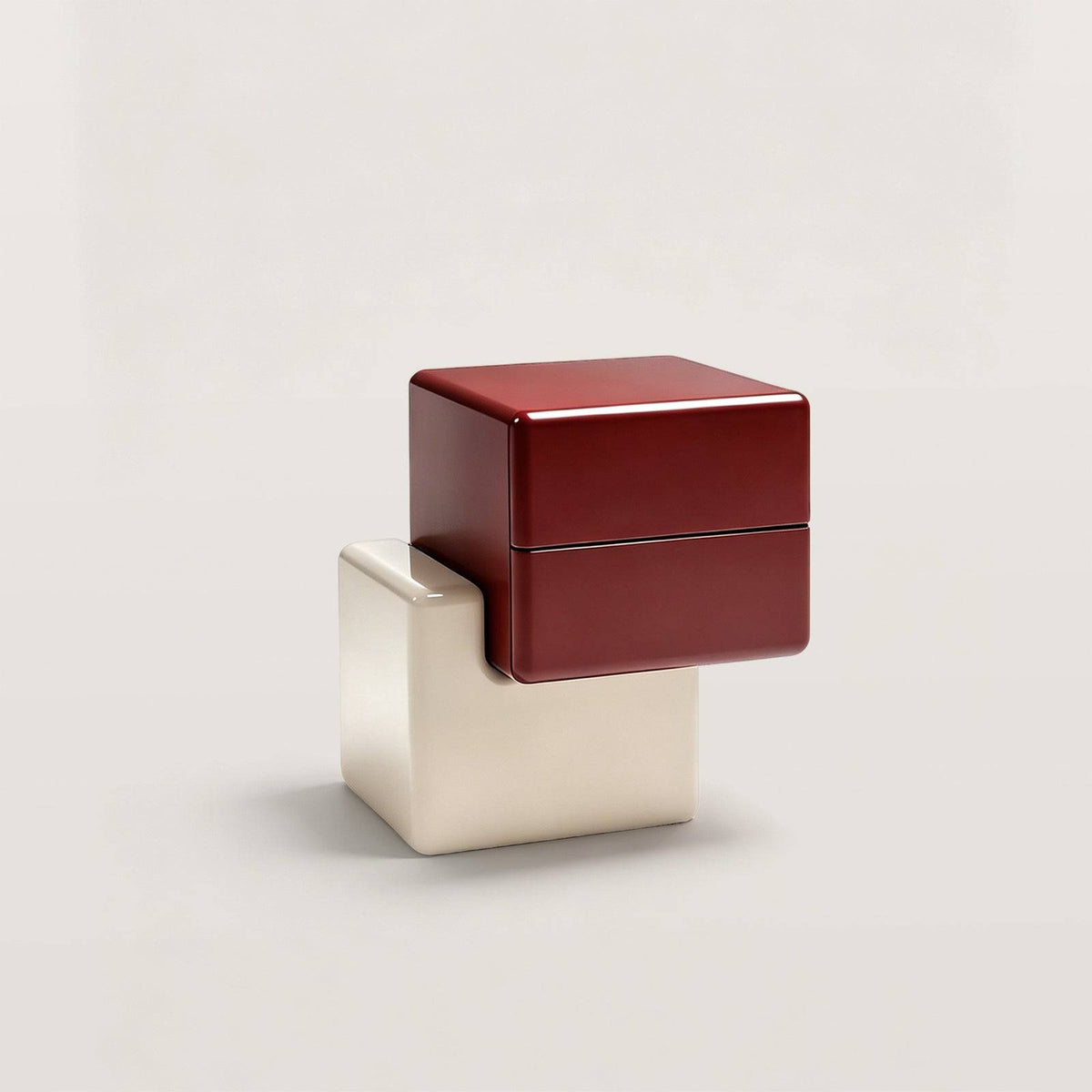Modern Asymmetrical Nightstand with 2 Drawers