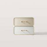 Two-Tone Nightstand with 2 Drawers and Gold Handles