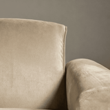 Mid-Century Modern Sofa with Wood Base