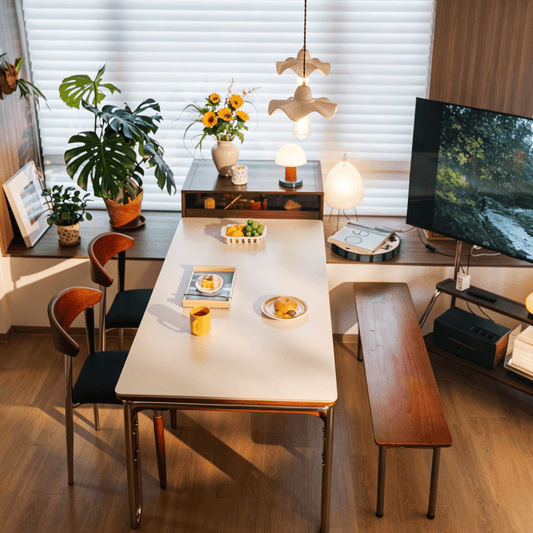 Mid-Century Modern Dining Bench for Dining Room