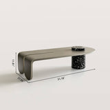 Sculptural Coffee Table with Stone Base for Living Room