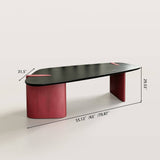 Modern Asymmetrical Desk with Sculptural Base