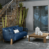 Modern Outdoor Sofa with Rope Weave Sides