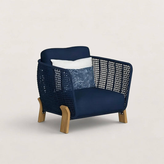 Modern Outdoor Sofa with Rope Weave Sides