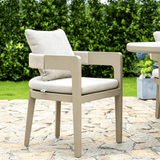 Outdoor Dining Chair with Curved Back for Garden