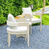 Outdoor Dining Chair with Curved Back for Garden